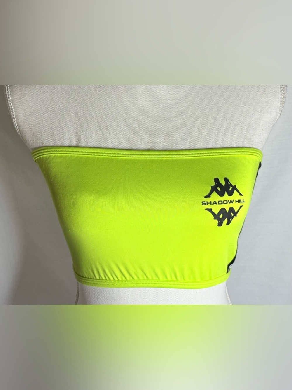 Kappa Shadow Hill Bandeau Tube Top Neon Yellow Women’s Medium NWT